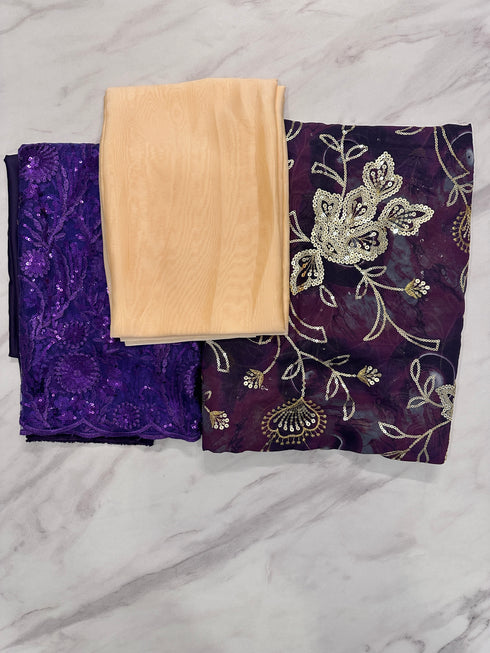Hayat Plum Sequin Dirac Set